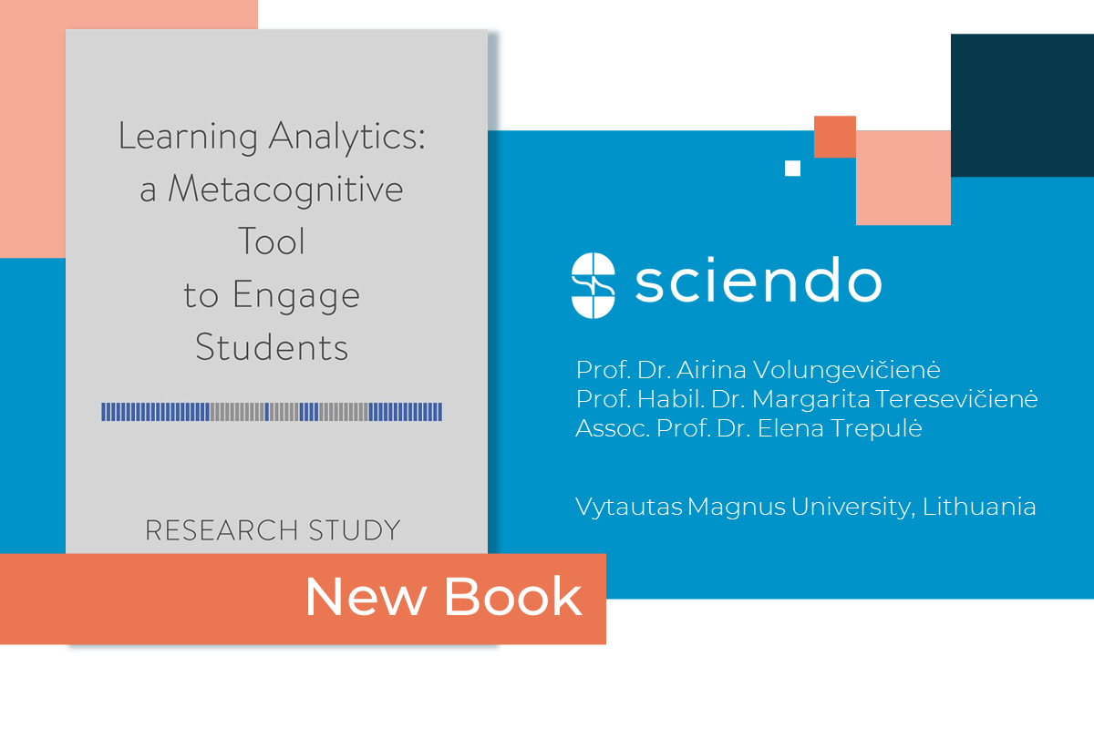 The cover of the "Learning Analytics" book by Prof. Volungevičienė, Prof. Teresevičienė, and Prof. Trepulė